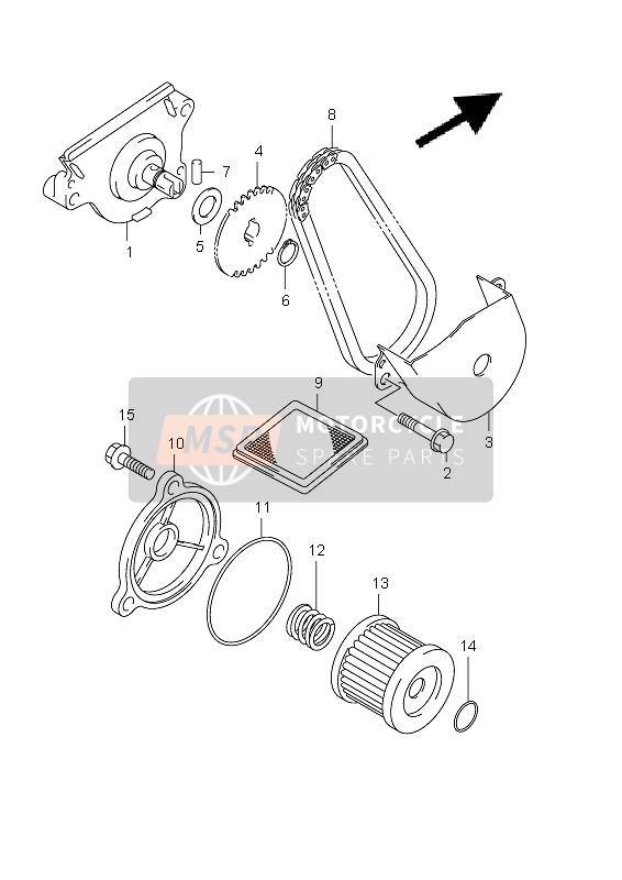 Suzuki UX125 SIXTEEN 2011 Pompa dell'olio per un 2011 Suzuki UX125 SIXTEEN